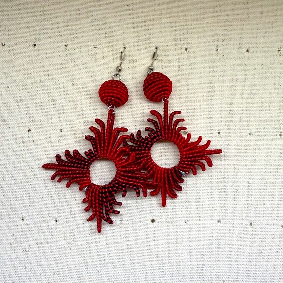 Handmade Jewelry - Handmade Earrings - Red Sun